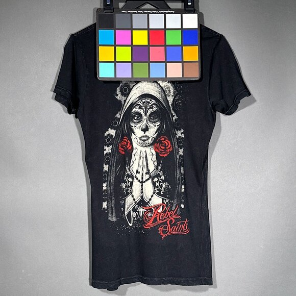 Rebel Saints Woman‎ Sugar Skull Rosary Cross Roses Size XL - Picture 12 of 12